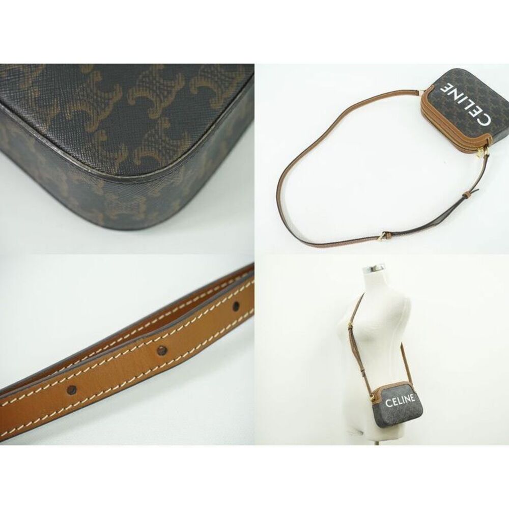 Authentic Celine Triomphe Small Shoulder Bag Poch… - image 6